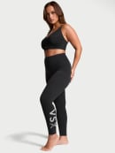 Leggings Victoria's Secret PINK Neri Vita Alta Logo Sportivo – XXL, Lunghezza Intera